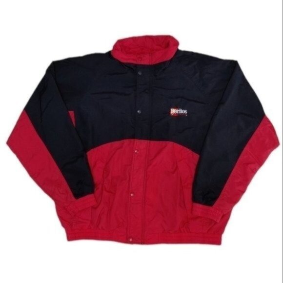 Y2K Doritos Red Black Windbreaker Jacket XL - Picture 1 of 15